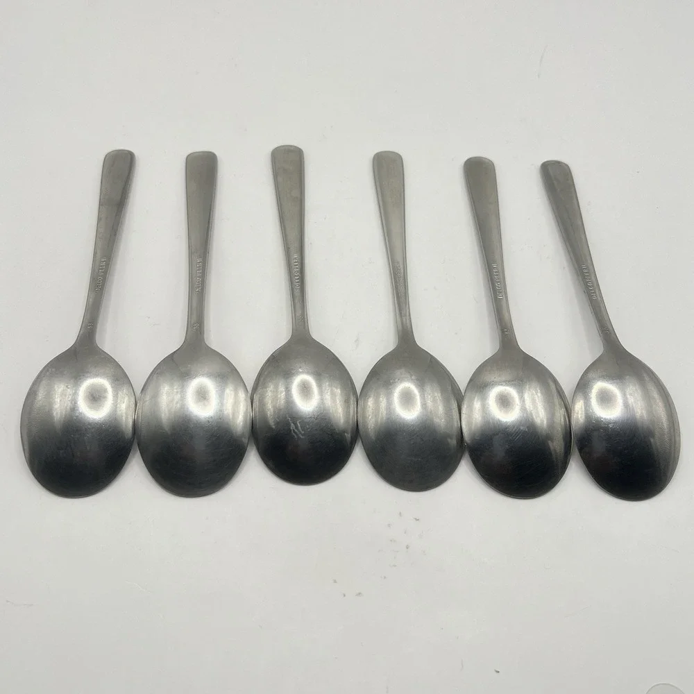 Oneida Delco Peer‎ II Place/ Soup Spoons Set Of Six Stainless Steel Classic